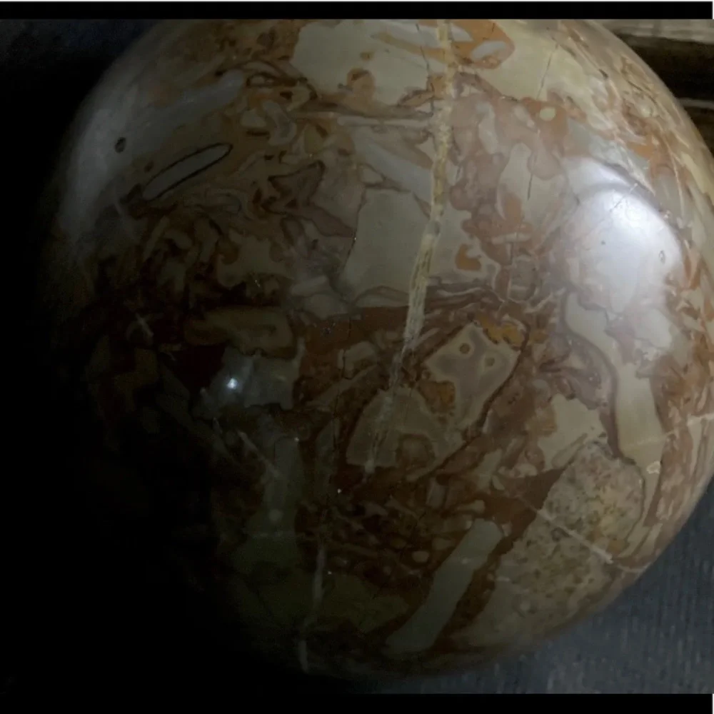 Polychrome Jasper Desert Jasper Polished Stone Orb Solid Rock Mineral 12lbs